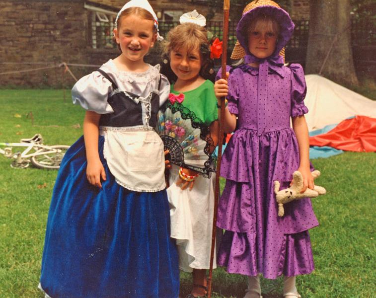 Fancy Dress (no date).jpg - Fancy Dress contestants  1991 Childrens' Day  Katie Brosnan, Shona Mathew and Lucy Pearson.
